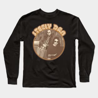 Retro Sepia Steely Dan Long Sleeve T-Shirt